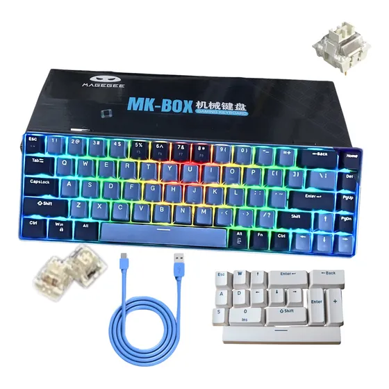 Teclado Mecânico Gamer Magegee Silenciador Eva Rgb Mk-box Up