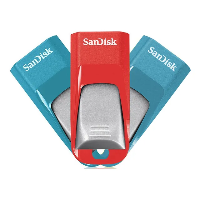 3 Pack Memoria Usb Sandisk Cruzer Edge 16gb Usb 2.0 Colores Multicolor