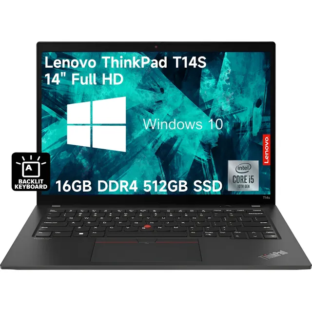 Laptop Thinkpad T14s Corei5 10ª 16+512g Ssd Tocando Fhd 14''