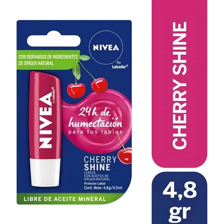 Bálsamo labial cherry shine 4,8gr Nivea