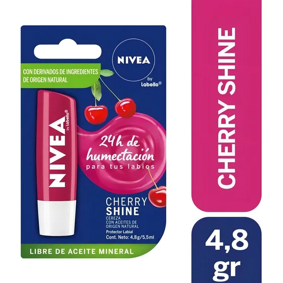 Bálsamo labial cherry shine 4,8gr Nivea