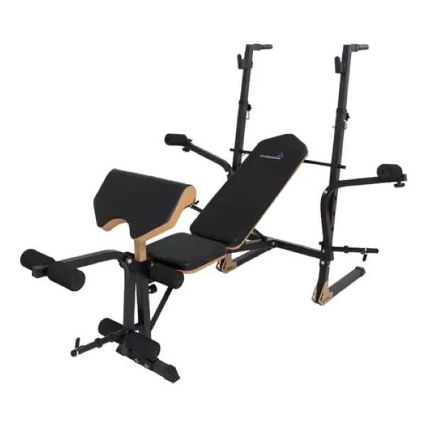 Banco Multiangular Press Soporte Barra + Scott + Piernas Gym