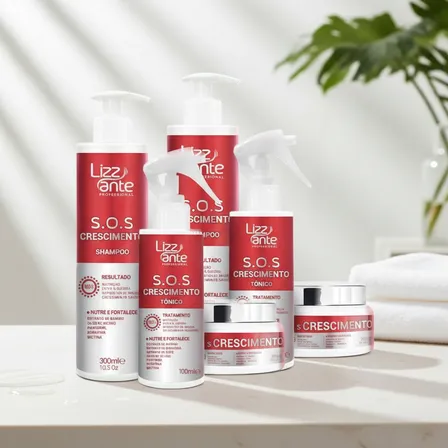 2 Kit Sos Crescimento Rapido Combate Queda Calvície Falha