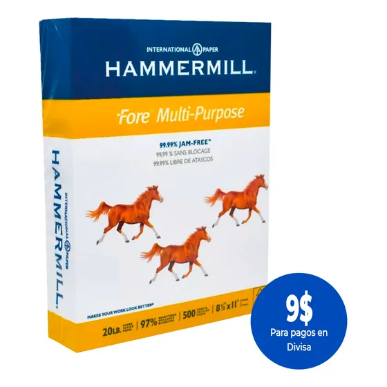 Resma De Papel Tamaño Extra Oficio Hammermill
