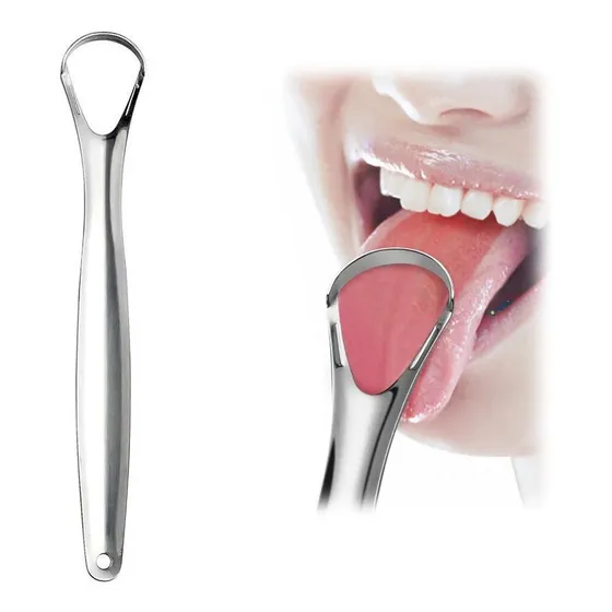 Lengua Raspador Acero Limpiador Fresco Aliento Higiene Bucal