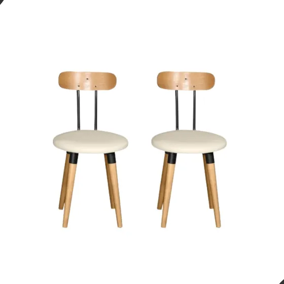 Cadeiras Ergonômicas Para Mesa De Jantar - Kit 2 Cadeiras