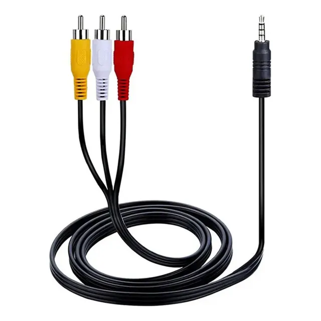 Cable Auxiliar A Rca 3x1 Aux 3.5mm De Audio Video 1.5 Metros