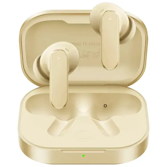 Audífonos Realme Air 8 Buds Manos Libres Bluetooth Inalámbricos 55db Cancelación Del Ruido 58h Anc Hi-res Audio Lhdc 5.0 Transmisión 3d Audio Dinámico Ai Traductor En Vivo Ip54 Dorado