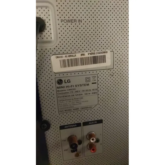Painel Frontal Mini System LG Cm4320