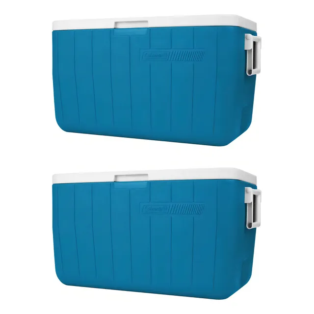 Hielera 48 Qt Azul Con Asas Tapa Enfriador 2 Piezas Coleman
