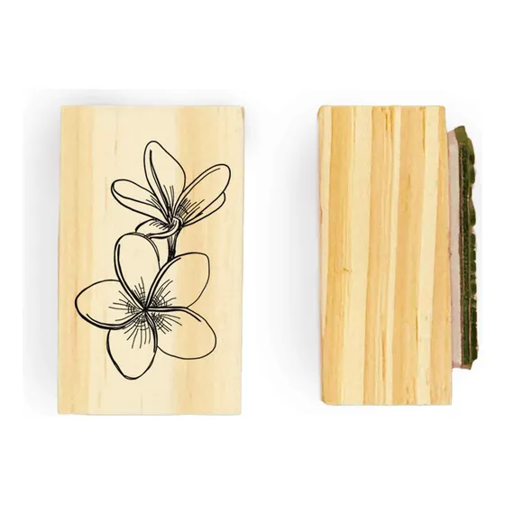 Sellos Decorativos Flores Botanicos 5x3 Cm Para Papel Y Tela