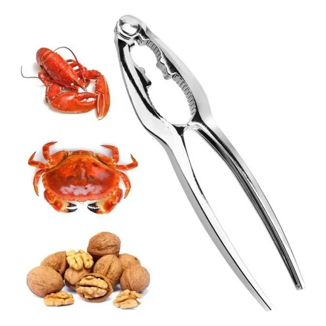 Pinza Langosta Nueces Cracker Doble Mandíbula Acero Inox