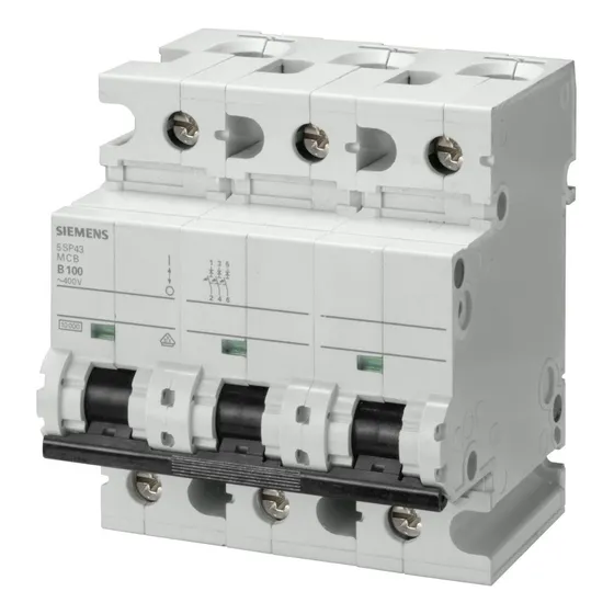 Interruptor Riel Din 3p 125a Siemens 5sp4392-7