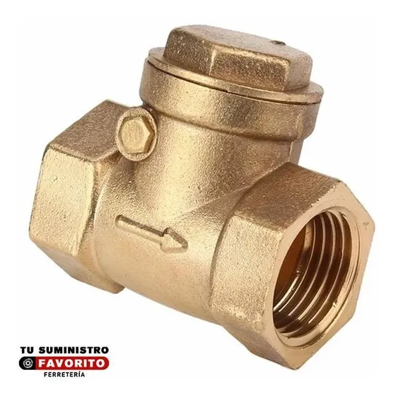 Valvula Check Swing 2 Pulgada Bronce Horizontal