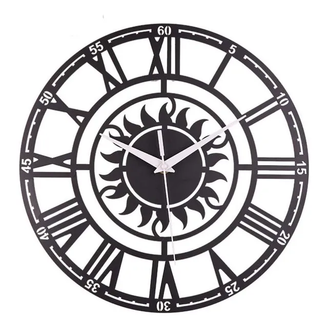 Reloj Pared Retro Estilo Europeo Acrilico Sol Redondo Numero