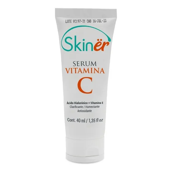 Skinër Serum Vitamina C Y E Hiaulurónico Y Aclarante 40 Ml Momento de aplicación Día Noche Tipo de piel Todo tipo de piel
