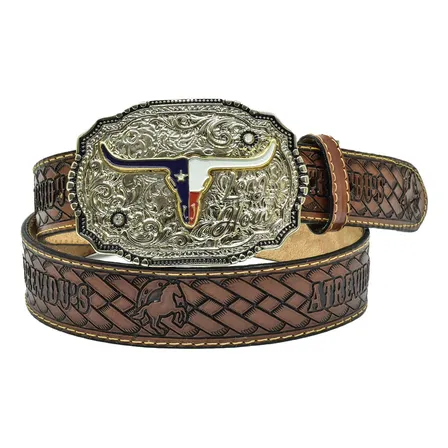 Cinto Em Couro Country Atrevidu's Tradição Boiadeiro