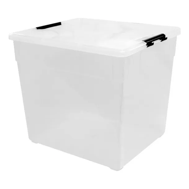 Caja De Plástico Aghata 36 Litros Transparente Color Cristal Agatha