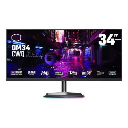 Monitor Gamer Cooler Master 34  Gm34-cwq Argb Curvo 144 Hz