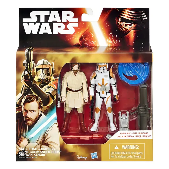 El comandante de clones de Star Wars Cody y Obi-wan Kenobi Hasbro B3955