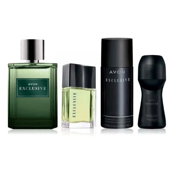 Kit X4 Exclusive Avon Perfume Desodorante