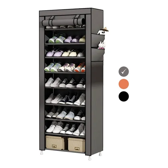 Mueble Zapatera Armario Organizador Repisa Armable Multiusos Color Gris