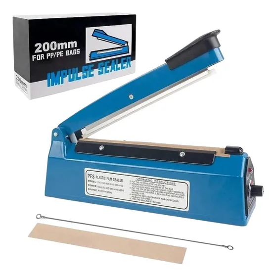 Maquina Selladora Bolsa Plastica 200mm 20cm Incluye Repuesto