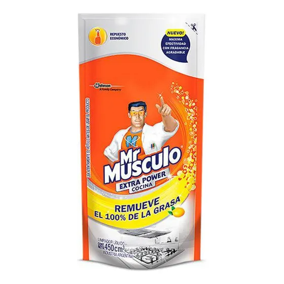 Mr Musculo Antigrasa Cocina Extra Power Recarga 450 Cc