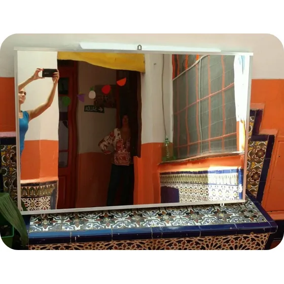 Espejo Acrílico Irrompible Bebe Montessori 120x80 Con Marco