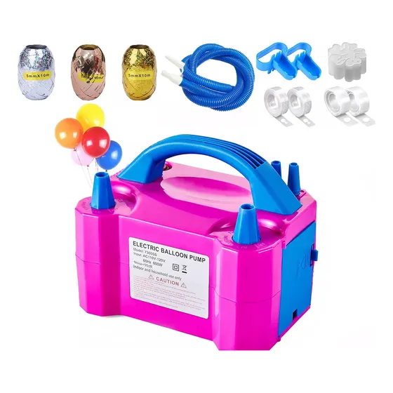 Bomba Eléctrica Para Inflar Globos 127V/600w, Inflador Portátil De Doble Boquilla, Ideal Para Decoración De Fiestas, Cumpleaños, Bodas Y Festivales