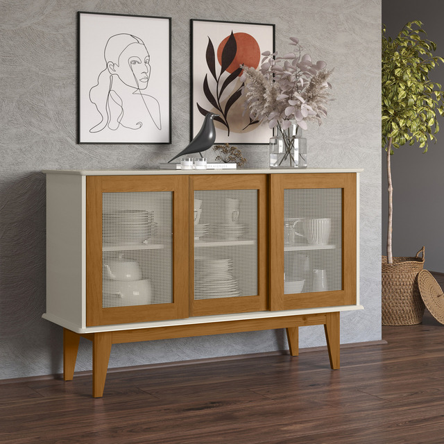 Buffet Detroid Aparador 3 Portas De Correr Moderno - Minha Loja De Móveis Buffet Detroid Aparador 3 Portas De Correr Moderno - Minha Loja De Móveis
