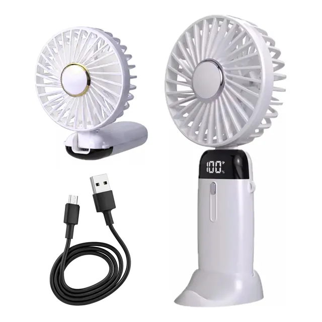 Ventilador De Mano Portatil Recargable Usb Correa Portatil
