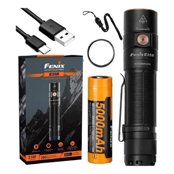 Linterna Led Fenix E35r Usb-c 3100 Lumens 260mts + Bateria
