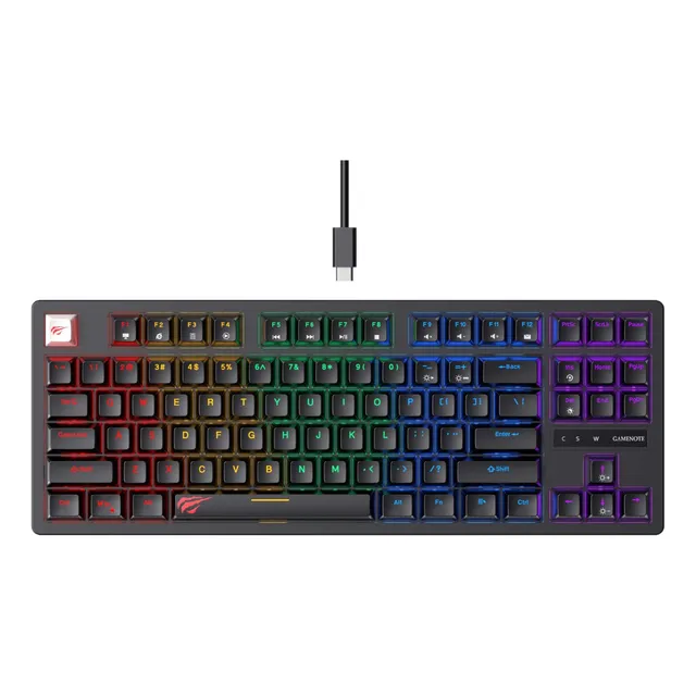Teclado Gamer Mecánico Luces Rgb Kb892l Havit