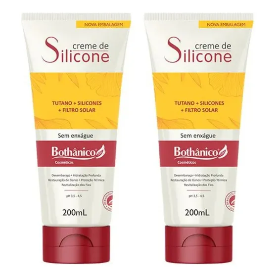 2 Un. Creme De Silicone Bothânico Cosméticos 200ml