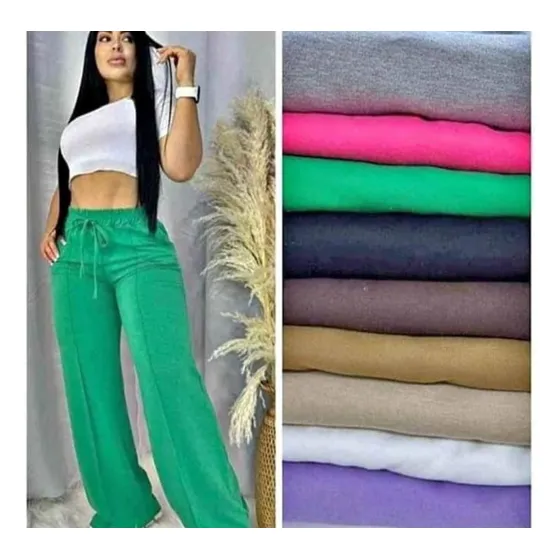 Pantalón Palazzo Buzo De Mujer Ancho Algodón
