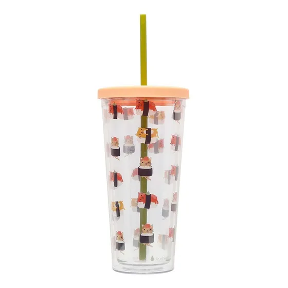 Pearhead Vaso Agua Sushi Para Gato Viaje Dueño Mascota Taza
