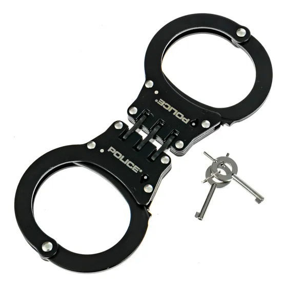 Handcuffs Police, Resistentes, Con Bisagras De Doble Cierre,