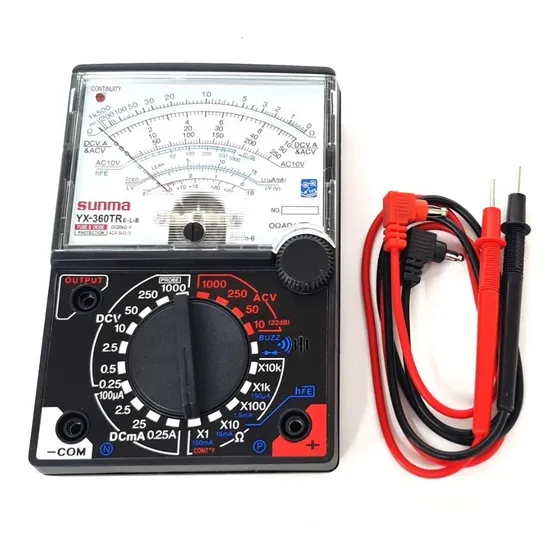 Multímetro Multi Teste Analógico Yx-360tr E L B C/ Bip Cabo