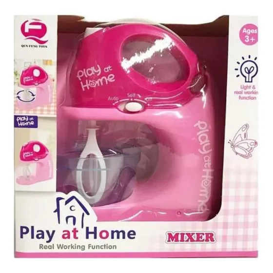 Mixer Batidora Rosa Playhome Juguete