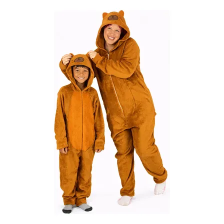 Pijama Capivara Kigurumi Peludinho Com Ziper