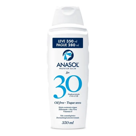 Protetor Solar Loção Fps 30 Oil Free Toque Seco Anasol 350 G