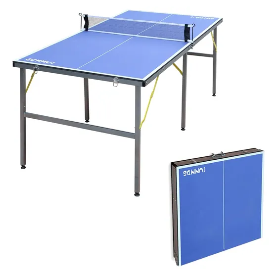 Table Tennis Table Foldable & Portable Ping Pong Table Set