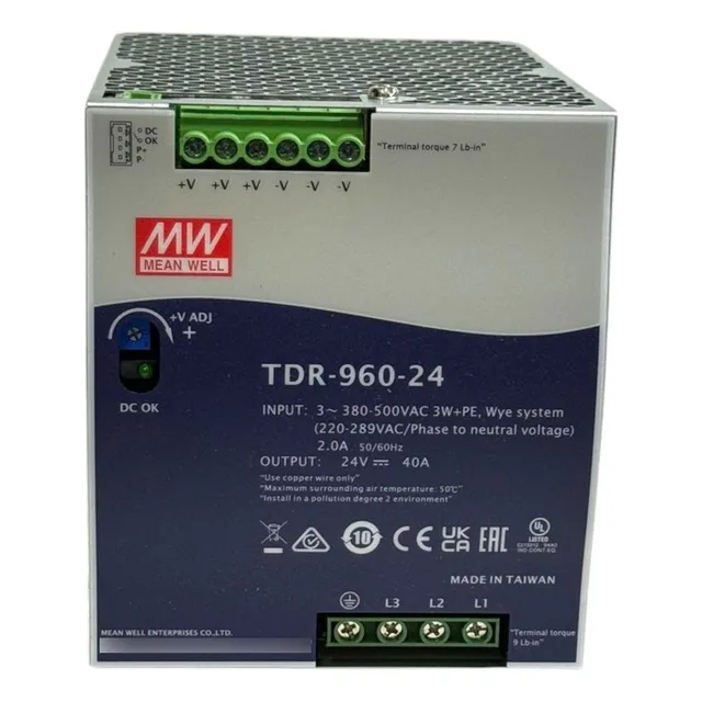 Fuente De Poder  24vdc / 40 Amp Tdr-960-24    - Mean Well -