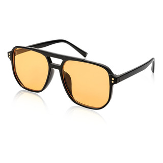 Lentes De Sol Feisedy Piloto Estilo Vintage De Plástico Lente Black Frame/yellow Lens Diseño Ocean Lentes De Sol Feisedy Piloto Estilo Vintage De Plástico Lente Black Frame/yellow Lens Diseño Ocean