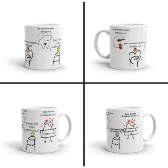 Tazas Del Bebito Fiu Fiu Con Cajita Para Regalo 