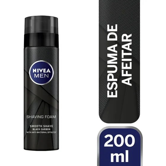 Espuma De Afeitar Nivea For Men  Carbón Activo X 200 Ml