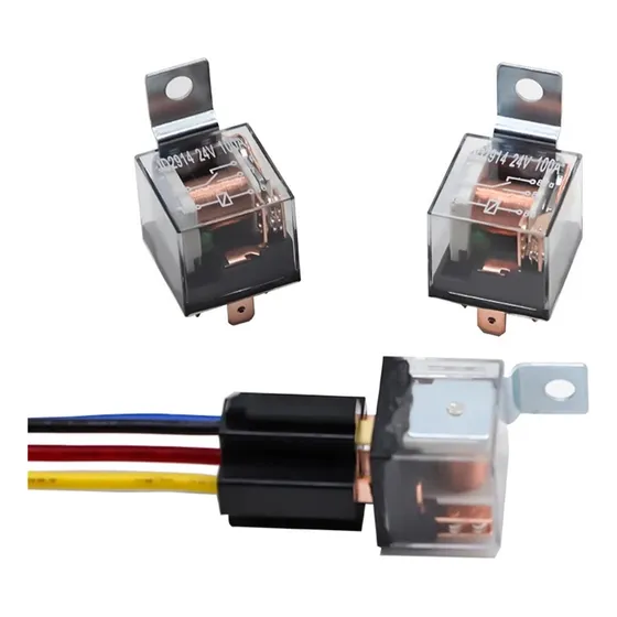 Rele Automovil Terminal Cobre Rojo Negro Automatico Enchufe