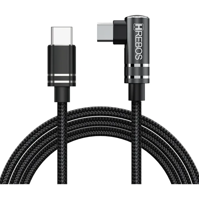 Cabo Tipo-c Para Tipo-c Em L 90° Gamer Turbo 1m Reforçado