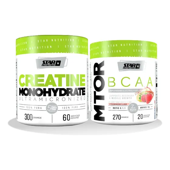Combo Star Nutrition Creatina X300 Gr + Mtor Bcaa X 270gr